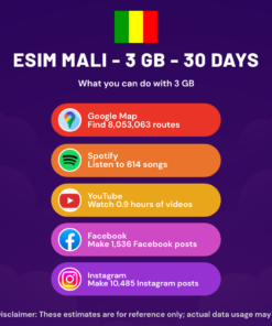 eSIM 말리 - 3GB - 30일