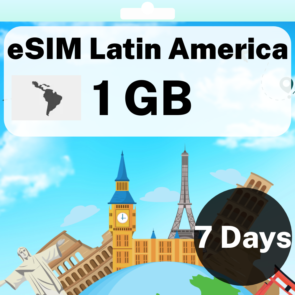 eSIM 拉丁美洲- 1 GB - 7 天