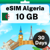 eSIM Algeria - 10 GB - 30 Days