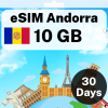 eSIM Andorra - 10 GB - 30 Days