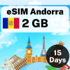 eSIM Andorra - 2 GB - 15 Days