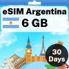 eSIM Argentina - 6 GB - 30 Days