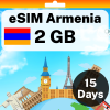 eSIM Armenia - 2 GB - 15 Days
