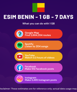 eSIM Benin - 1 GB - 7 Days