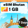 eSIM Bhutan - 1 GB - 7 Days