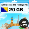 eSIM Bosnia and Herzegovina - 20 GB - 30 Days