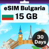 eSIM Bulgaria - 15 GB - 30 Days