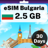 eSIM Bulgaria - 2.5 GB - 30 Days