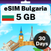eSIM Bulgaria - 5 GB - 30 Days