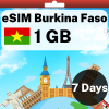eSIM Burkina Faso - 1 GB - 7 Days