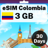 eSIM Colombia - 3 GB - 30 Days
