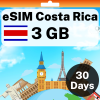 eSIM Costa Rica - 3 GB - 30 Days