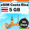 eSIM Costa Rica - 5 GB - 30 Days