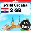 eSIM Croatia - 3 GB - 30 Days