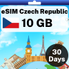 eSIM Czech Republic - 10 GB - 30 Days