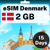 eSIM Denmark - 2 GB - 15 Days