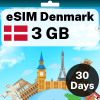 eSIM Denmark - 3 GB - 30 Days
