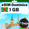 eSIM Dominica - 1 GB - 7 Days