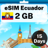 eSIM Ecuador - 2 GB - 15 Days