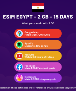 eSIM Egypt - 2 GB - 15 Days