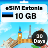 eSIM Estonia - 10 GB - 30 Days