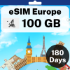 eSIM Europe - 100 GB - 180 Days