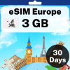 eSIM Europe - 3 GB - 30 Days
