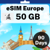eSIM Europe - 50 GB - 90 Days