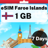 eSIM Faroe Islands - 1 GB - 7 Days