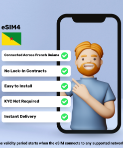 eSIM French Guiana - 1 GB - 7 Days