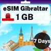 eSIM Gibraltar - 1 GB - 7 Days