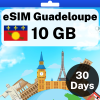 eSIM Guadeloupe - 10 GB - 30 Days