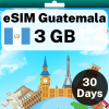eSIM Guatemala - 3 GB - 30 Days