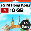 eSIM Hong Kong - 10 GB - 30 Days