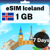 eSIM Iceland - 1 GB - 7 Days