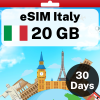 eSIM Italy - 20 GB - 30 Days