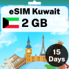 eSIM Kuwait - 2 GB - 15 Days
