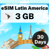 eSIM Latin America - 3 GB - 30 Days