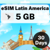 eSIM Latin America - 5 GB - 30 Days