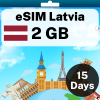 eSIM Latvia - 2 GB - 15 Days