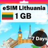 eSIM Lithuania - 1 GB - 7 Days