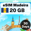 eSIM Madeira - 20 GB - 30 Days