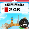 eSIM Malta - 2 GB - 15 Days