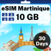 eSIM Martinique - 10 GB - 30 Days