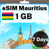 eSIM Mauritius - 1 GB - 7 Days