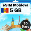 eSIM Moldova - 5 GB - 30 Days