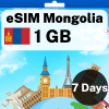eSIM Mongolia - 1 GB - 7 Days