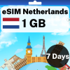 eSIM Netherlands - 1 GB - 7 Days