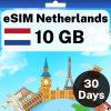 eSIM Netherlands - 10 GB - 30 Days