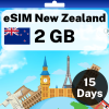 eSIM New Zealand - 2 GB - 15 Days
